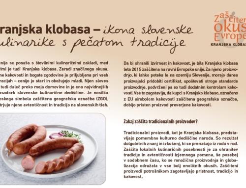 KRANJSKA KLOBASA – IKONA SLOVENSKE KULINARIKE S PEČATOM TRADICIJE